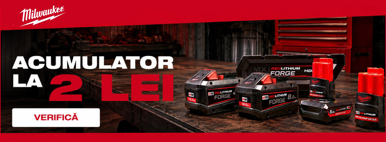 Milwaukee - acumulator la 2 lei