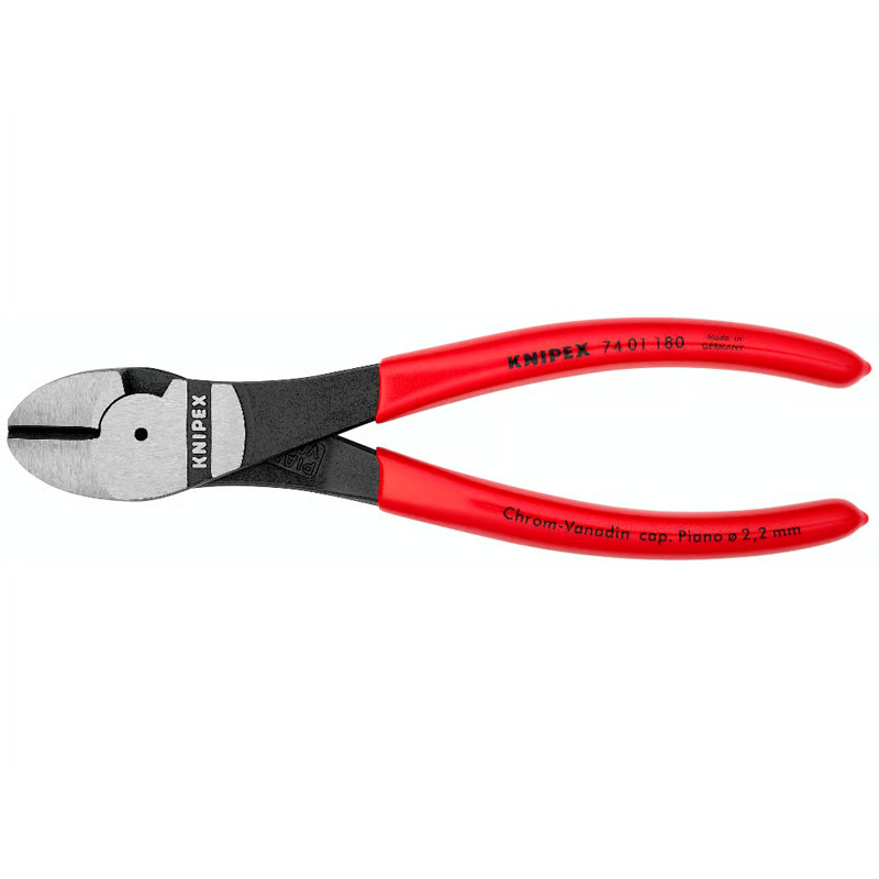 Cleste de forta KNIPEX cu taietura laterala si parghie mare, 180 mm