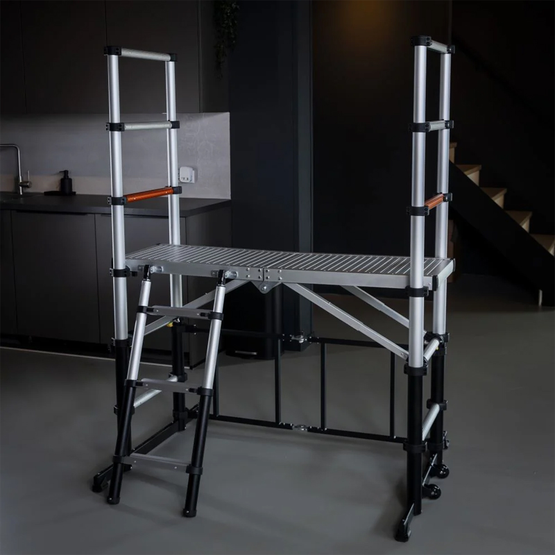 Schela telescopica Batavia, platforma reglabila, 120 x 48 cm, inaltime maxima platforma 90cm