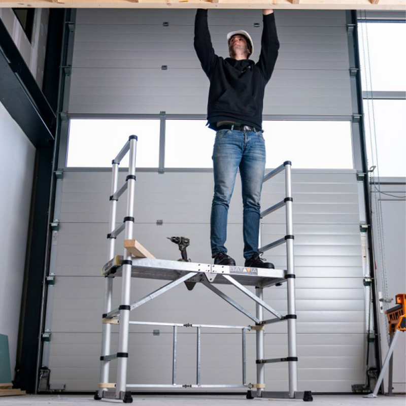 Schela telescopica Batavia, platforma reglabila, 120 x 48 cm, inaltime maxima platforma 90cm