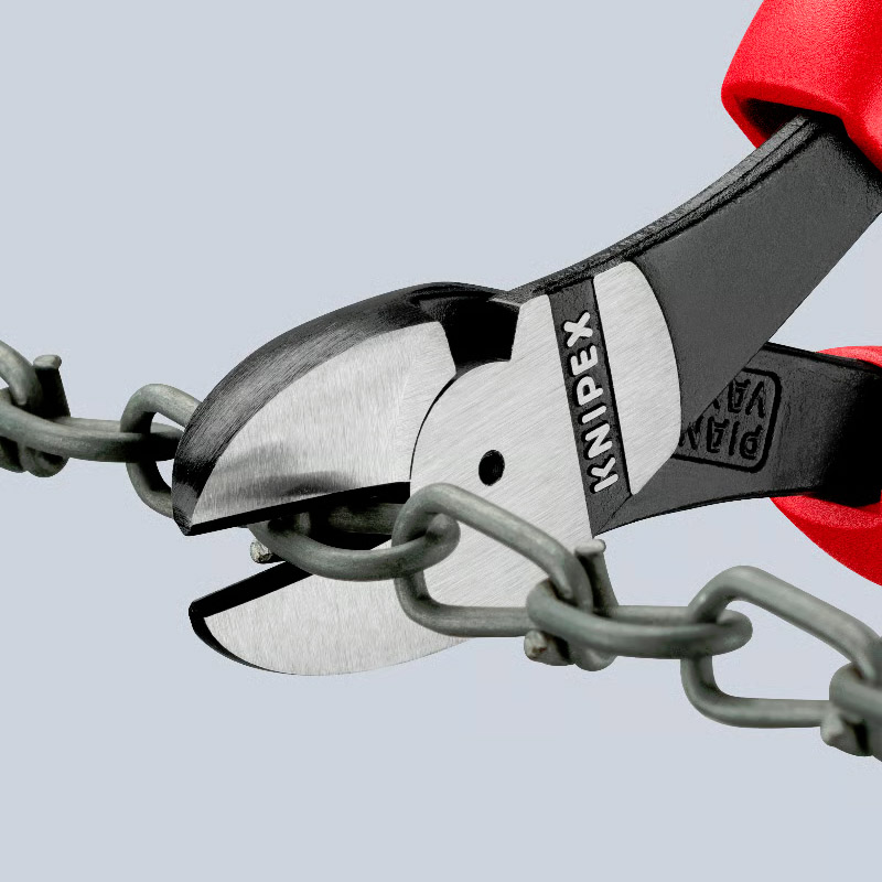 Cleste de forta KNIPEX cu taietura laterala si parghie mare, cromat, 250 mm