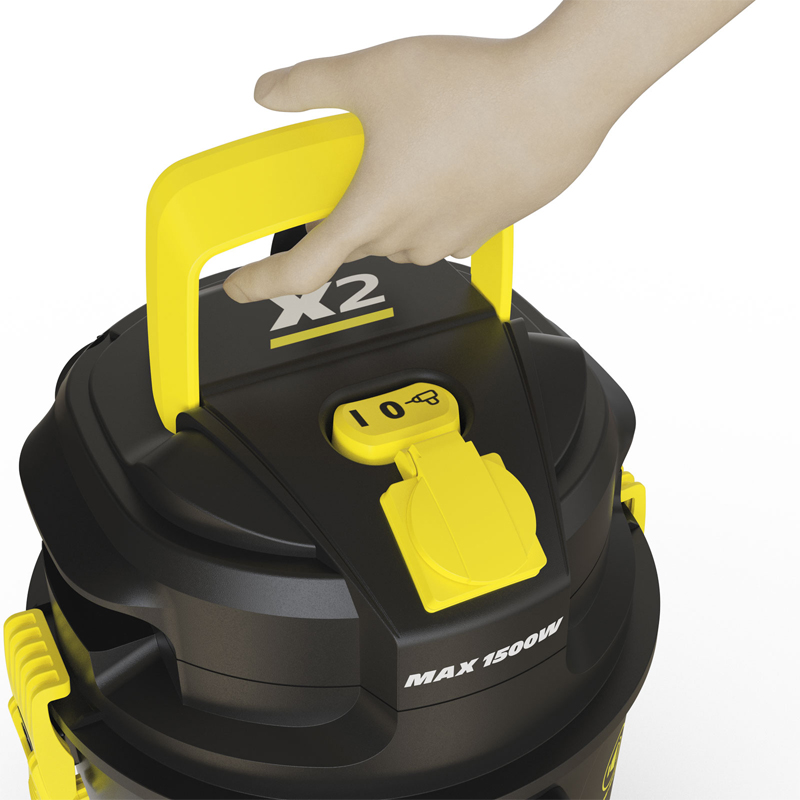 Aspirator silentios uscat/umed Michelin, X2 20L P, 20l, 800W, 18kPa, functie suflare, cuva plastic