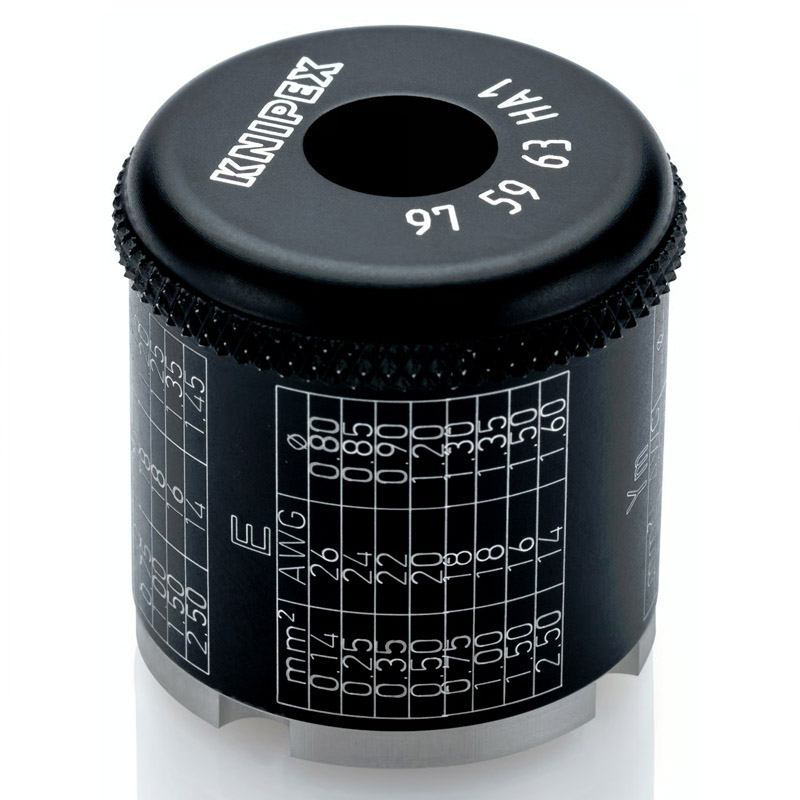 Element de poziționare auxiliar KNIPEX 26 mm, pentru pentru clestii de presare contacte rasucite 0.08 - 2.5 mm² (AWG 28 - 14), pini tip Harting