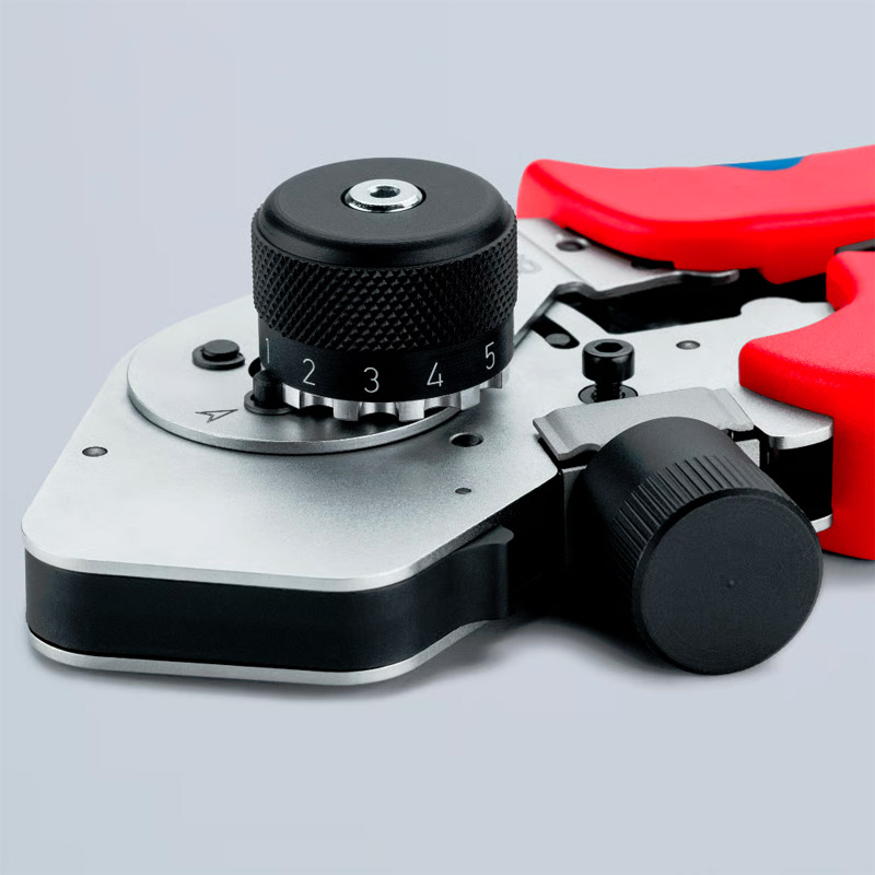 Element de poziționare auxiliar KNIPEX 27 mm, pentru pentru clestii de presare contacte rasucite 0.08 - 2.5 mm² (AWG28 - 14), pini tip Hummel&Harting