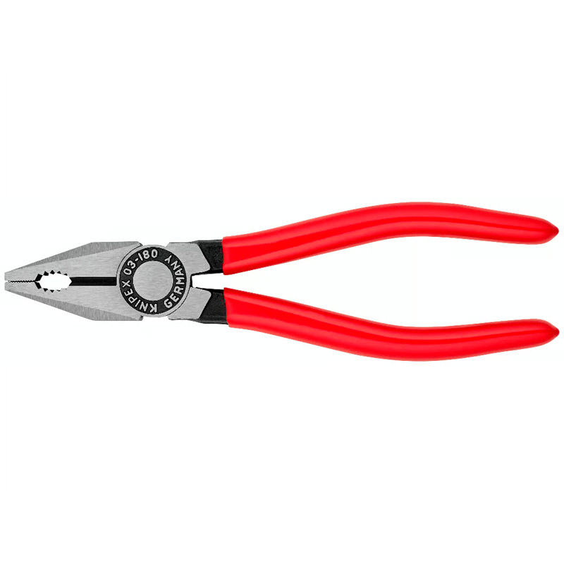 Cleste combinat universal (patent) KNIPEX, 180 mm, manere acoperite cu plastic