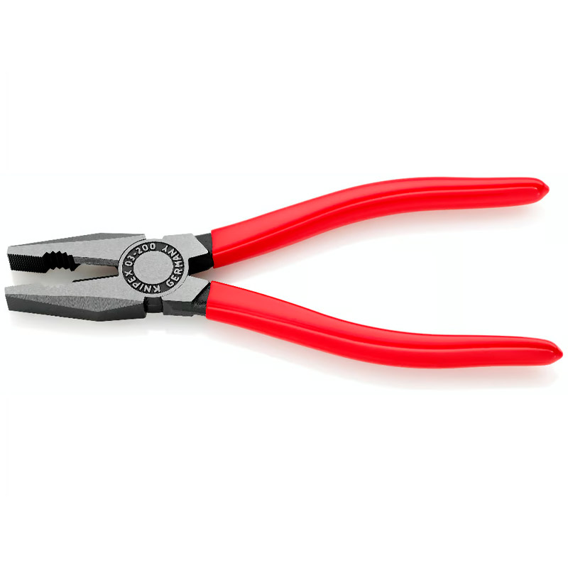 Cleste combinat universal (patent) KNIPEX, 200 mm, manere acoperite cu plastic