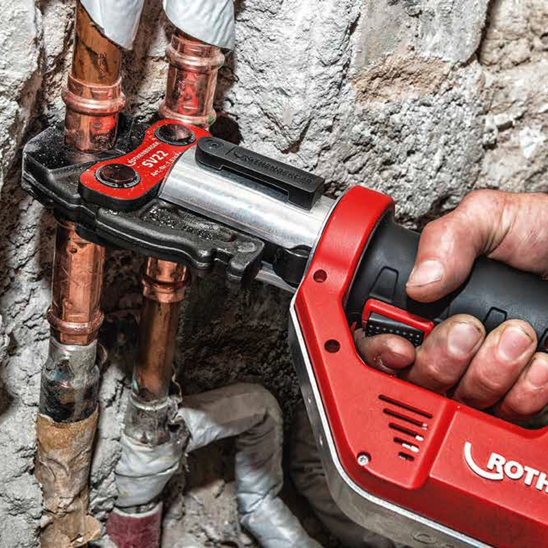 Masina presat/sertizat electrohidraulica ROMAX COMPACT III, SET SV15-22-28, 2AH, EU AMP