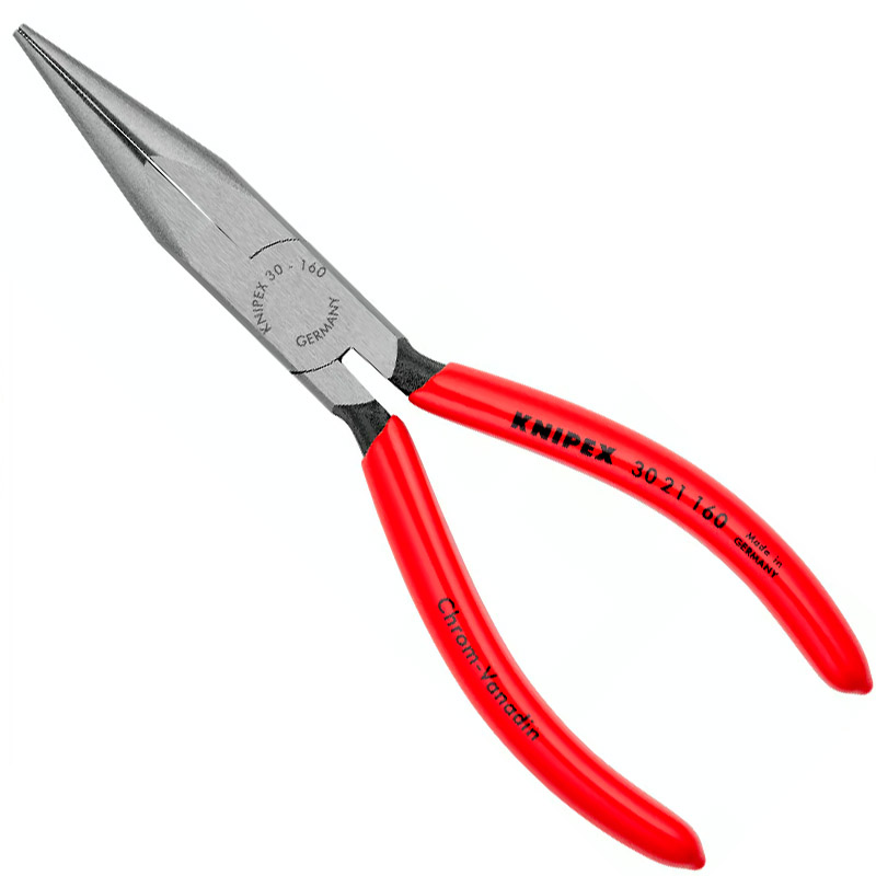 Cleste (patent) KNIPEX cu cioc lung semirotund, 160 mm, manere acoperite plastic