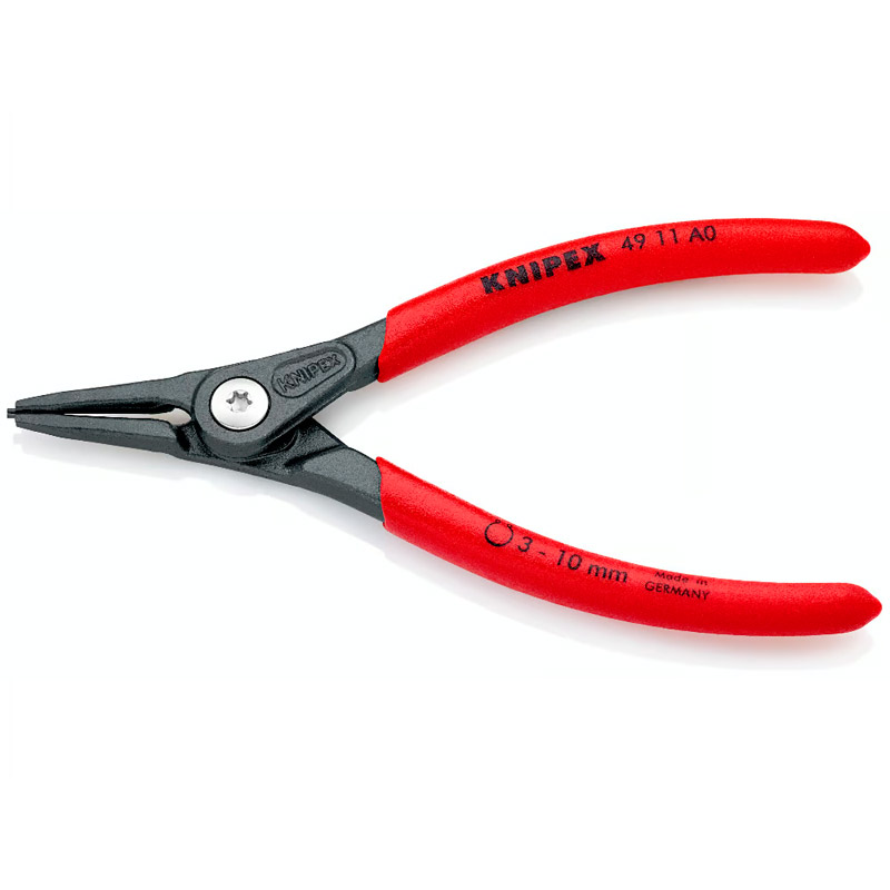 Cleste de precizie KNIPEX pentru inele de siguranță exterioare pe axe, Ø 3 -10 mm, 140 mm, 101 g