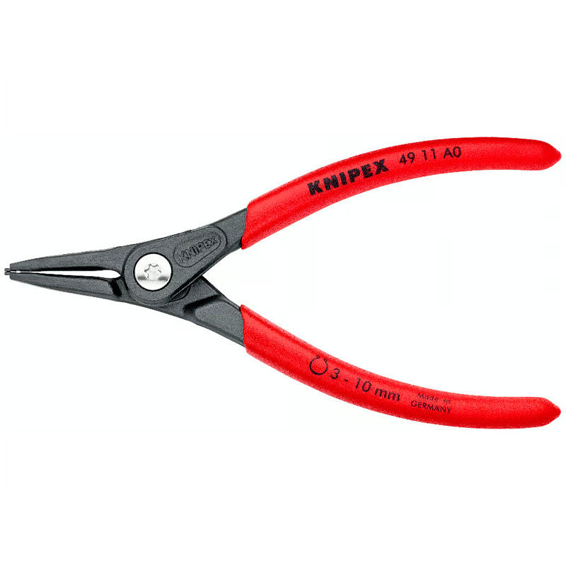 Cleste de precizie KNIPEX pentru inele de siguranță exterioare pe axe, Ø 3 -10 mm, 140 mm, 101 g