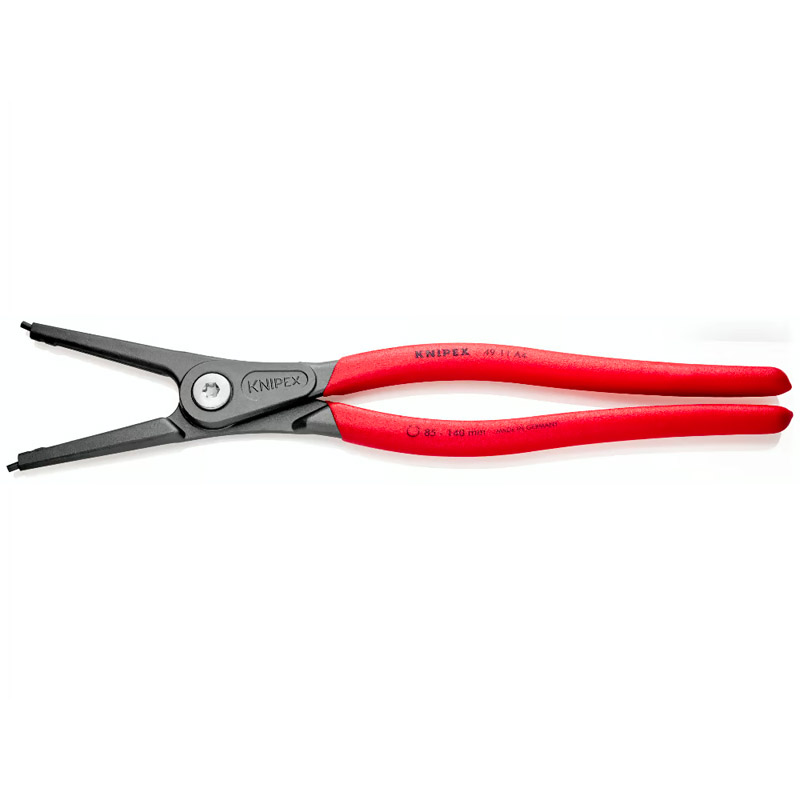 Cleste de precizie KNIPEX pentru inele de siguranță exterioare pe axe, Ø 85 - 140 mm, 320 mm, 599 g