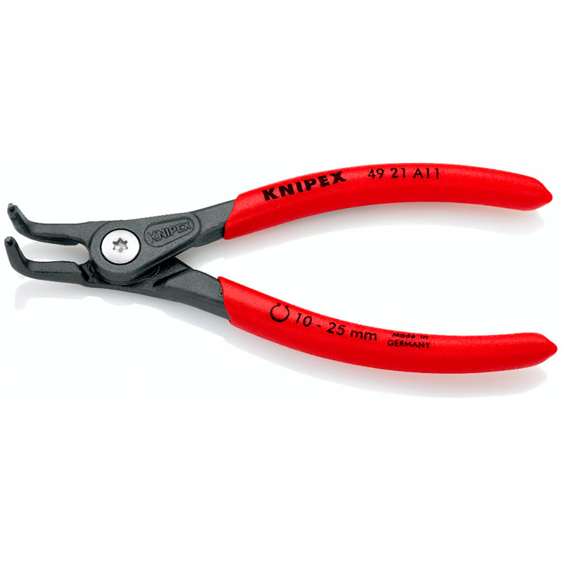 Cleste de precizie KNIPEX pentru inele de siguranță exterioare pe axe, Ø 10 - 25 mm, 130 mm, 102 g
