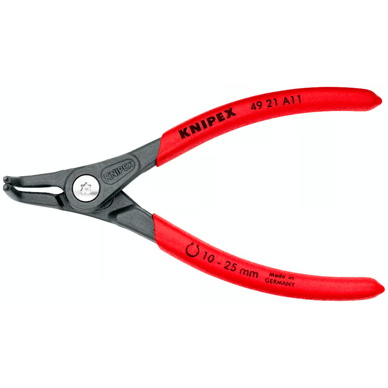 Cleste de precizie KNIPEX pentru inele de siguranță exterioare pe axe, Ø 10 - 25 mm, 130 mm, 124 g, in blister