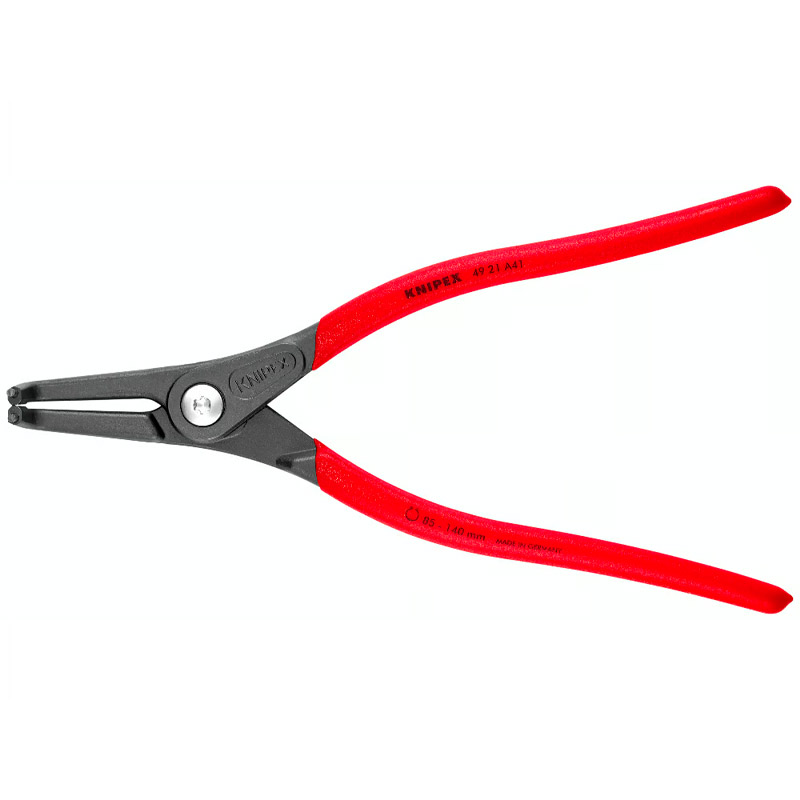 Cleste de precizie KNIPEX pentru inele de siguranță exterioare pe axe, Ø 85 - 140 mm, 305 mm, 623 g, in blister