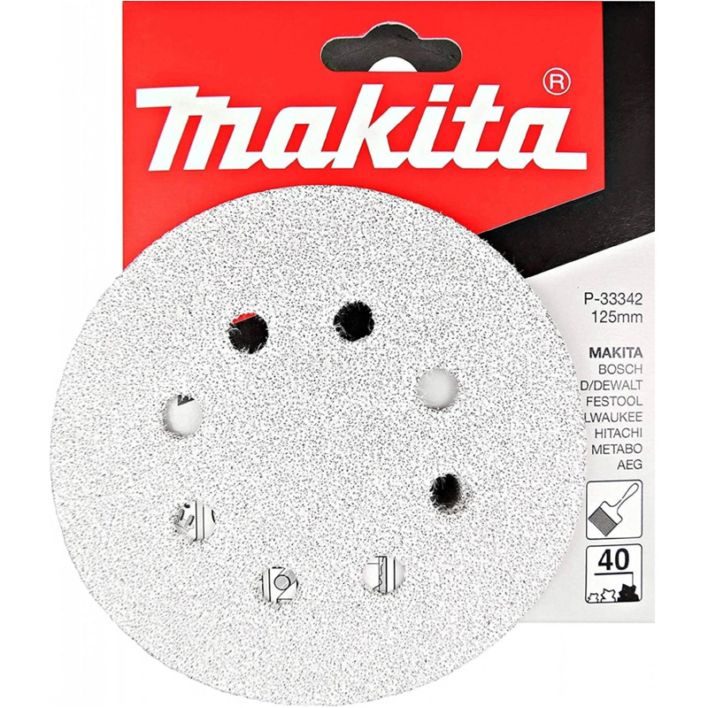 Set 10 foi de slefuire MAKITA 125mm, Gr. 40, pentru lemn si metal