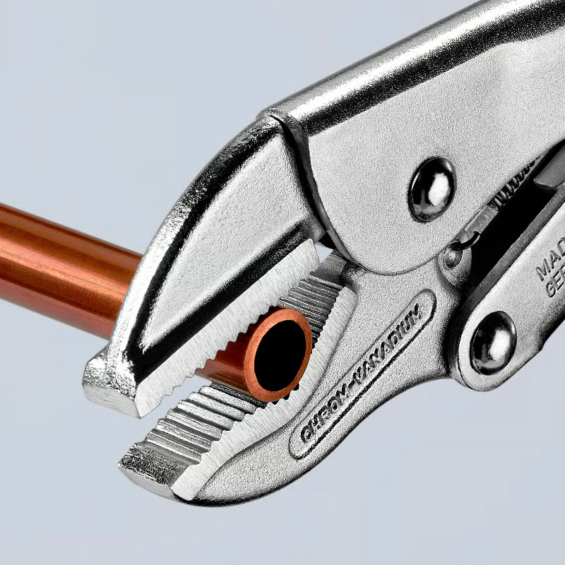 Cleste Knipex cu autoblocare si falci drepte, 180 mm, 310 g