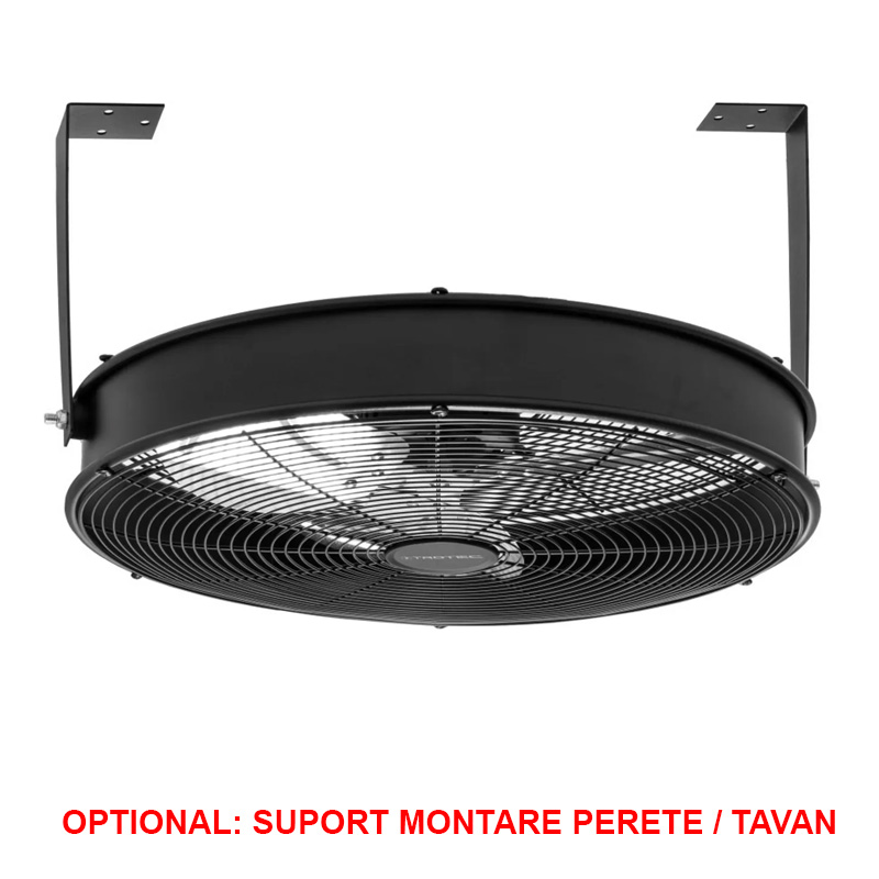 Ventilator de podea negru, Trotec, 9178m³/h, 124W, 3 trepte, tip TVM24D
