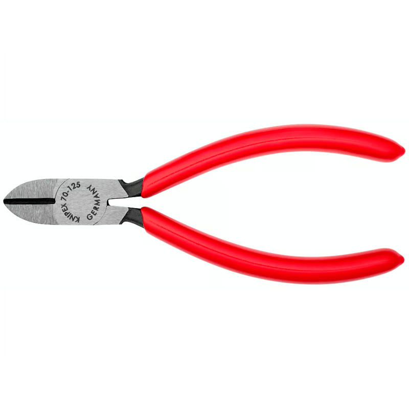 Cleste de forta KNIPEX cu taietura laterala (sfic), 125 mm, in blister