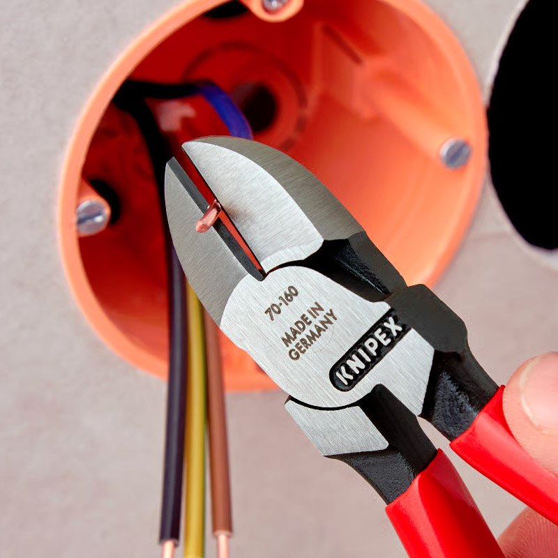 Cleste de forta KNIPEX cu taietura laterala (sfic), 160 mm