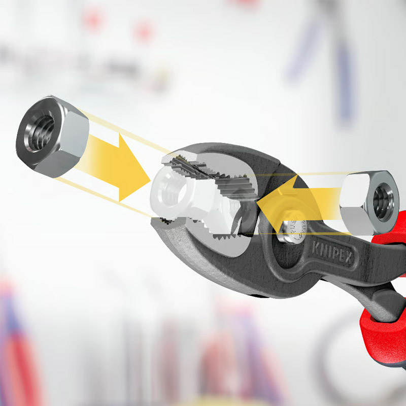 Cleste combinat reglabil KNIPEX TwinGrip cu prindere frontala si laterala, 150 mm, in blister