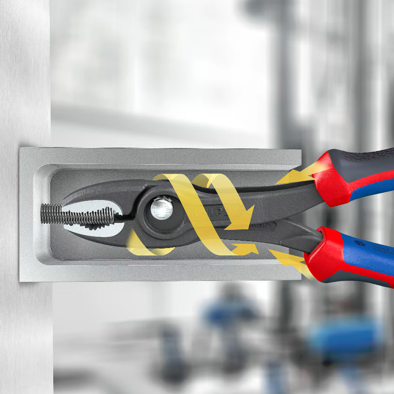 Cleste combinat KNIPEX TwinGrip cu prindere frontala si laterala, 200 mm