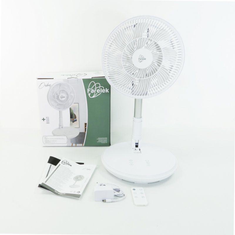 Ventilator de birou, pliabil, telescopic, 15W, diametru 25cm, telecomanda, ORIKAZ