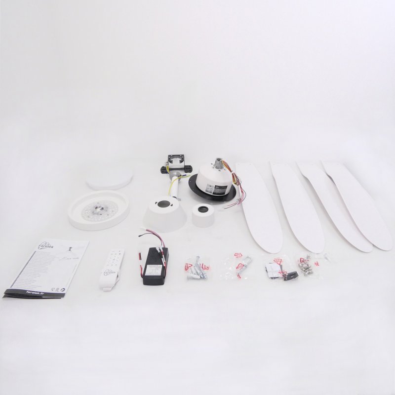 Ventilator de plafon, 25W, diametru 127cm, 3 palete ABS, LED 18W 1980 lumeni, telecomanda, Brisa media
