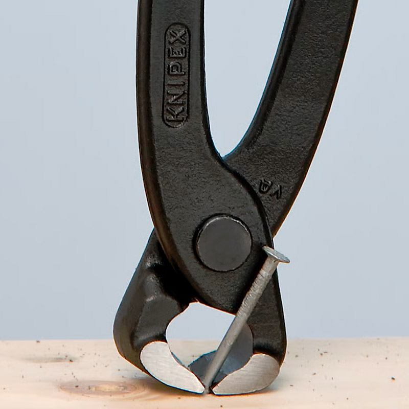 Cleste KNIPEX cu parghie mare, pentru constructori/tamplari/dulgheri/cuie, 220 mm, 365 g, in blister