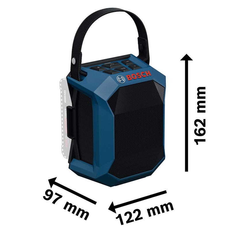 Boxa/difuzor BOSCH PRO GPB 18V-1 C, Bluetooth, 18V, IP 54, capac acumulator, Solo