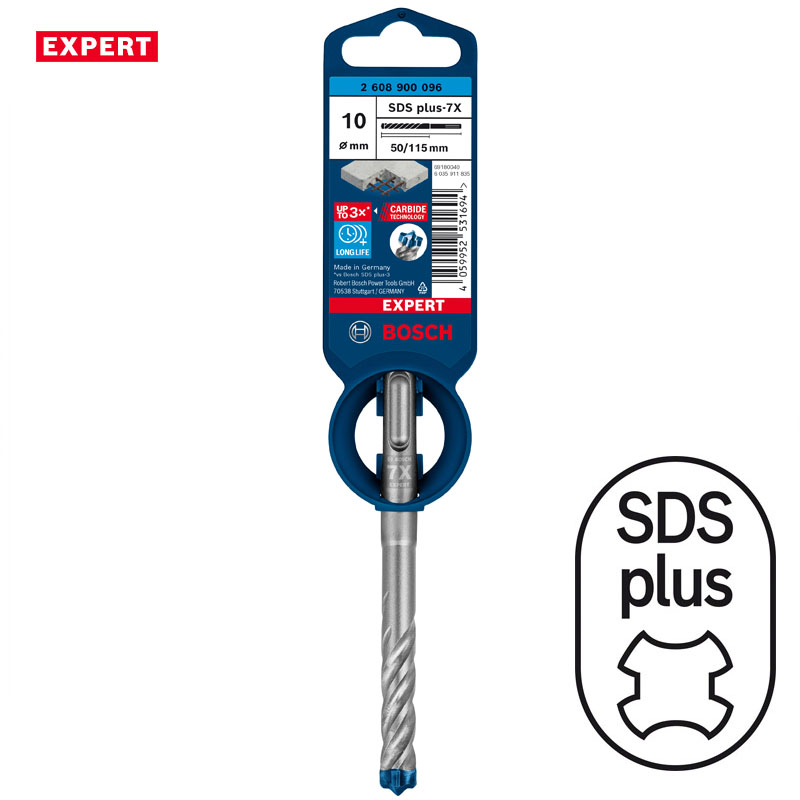 Burghiu Bosch EXPERT SDS-Plus-7X, 10 x 50 x 115 mm