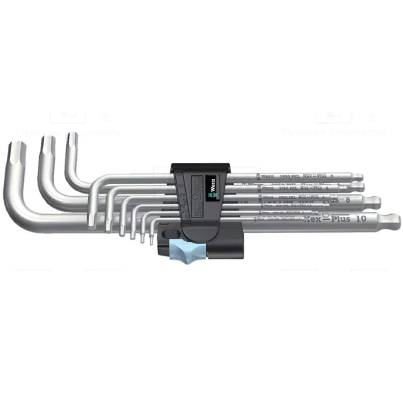 Set 9 chei imbus lungi tip L, cap sferic, 1,5 - 10mm WERA