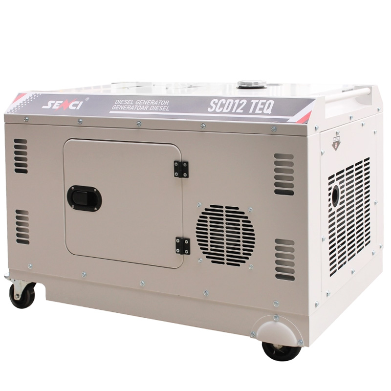 Generator de curent trifazat, insonorizat, pornire electrica, 12.5 kVA, SENCI SCD12 TEQ