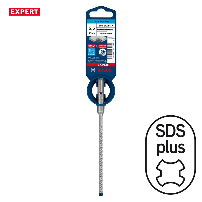 Burghiu Bosch EXPERT SDS-Plus-7X, Burghiu Bosch EXPERT SDS-Plus-7X, 5.5 x 100 x 165 mm