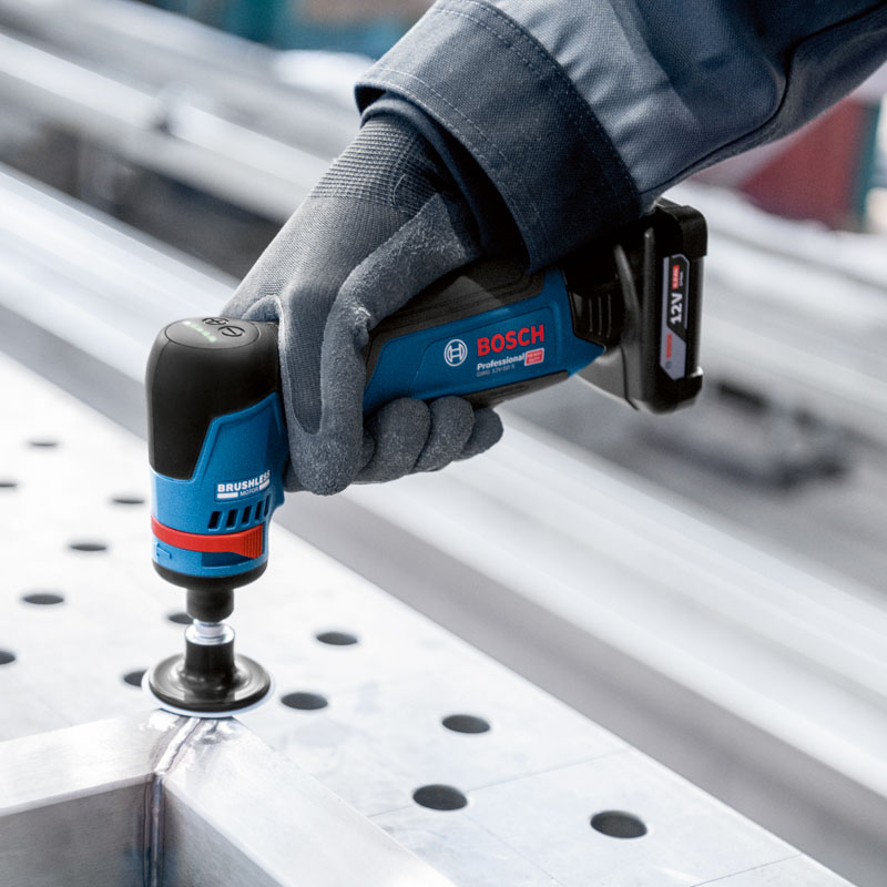 Polizor drept BOSCH cu acumulatori 12V, 50 mm, bucsa 6 mm, SOLO, tip GWG 12V-50 S