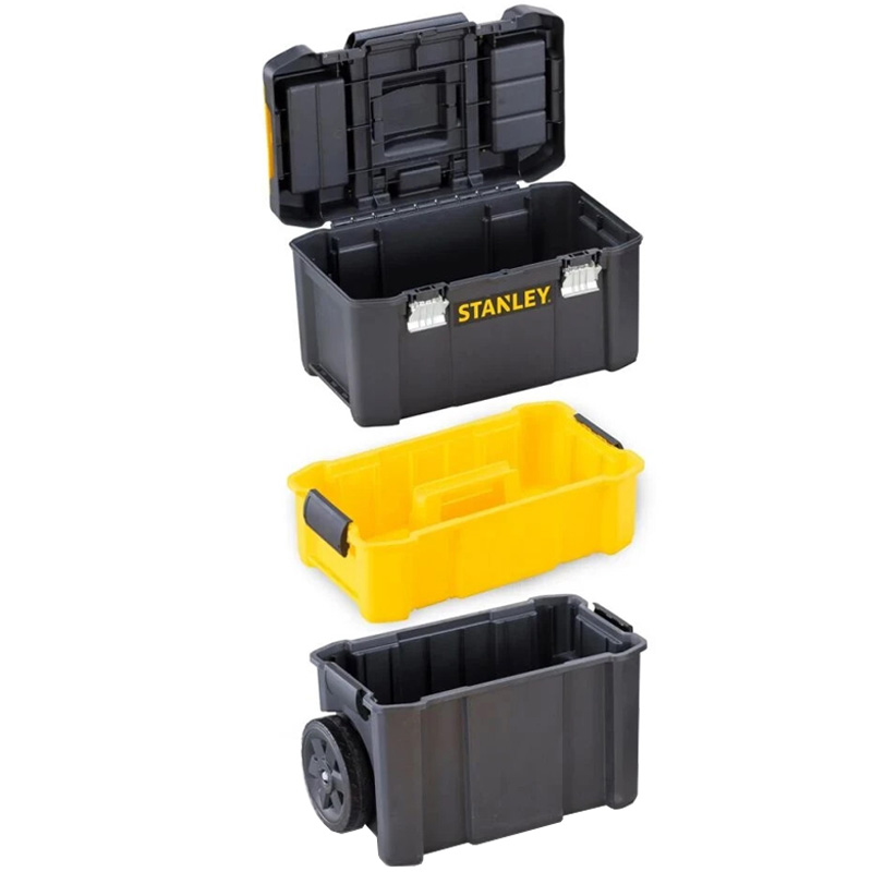 Cutie pentru scule modulara 3-în-1 pe roti Stanley STST1-80151, maner telescopic