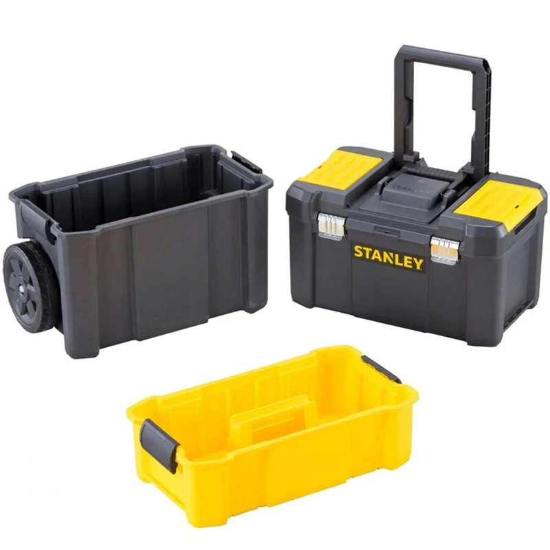Cutie pentru scule modulara 3-în-1 pe roti Stanley STST1-80151, maner telescopic
