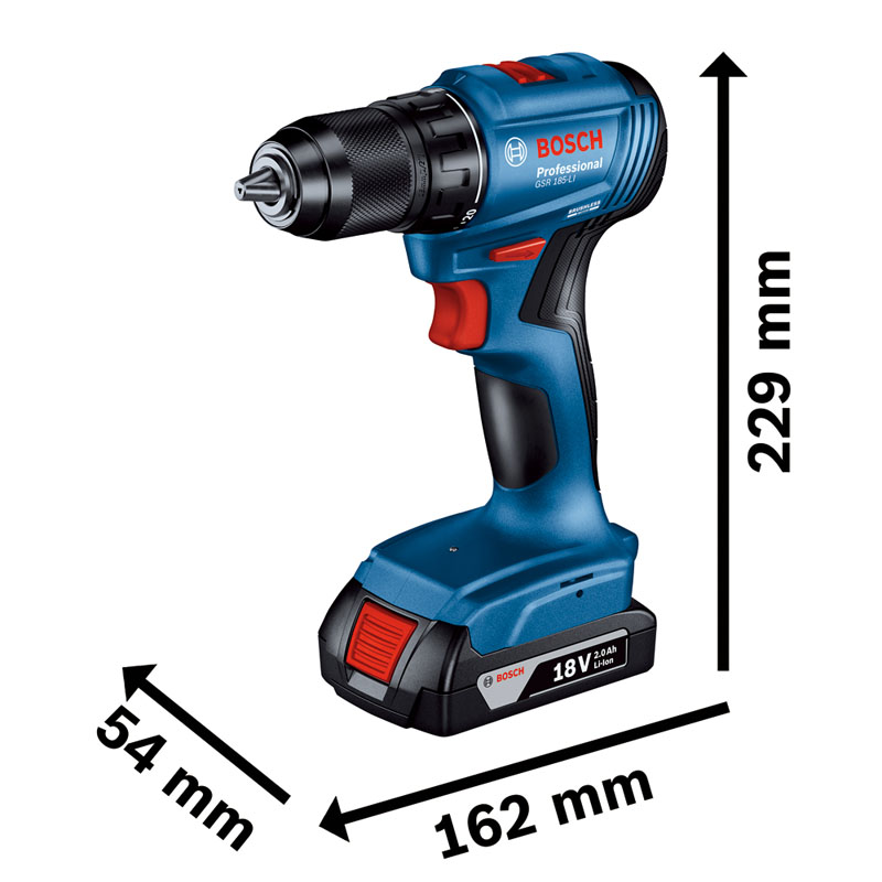 Masina de gaurit/insurubat BOSCH cu acumulatori 18V, 50 Nm, SOLO, tip PRO GSR 185-LI