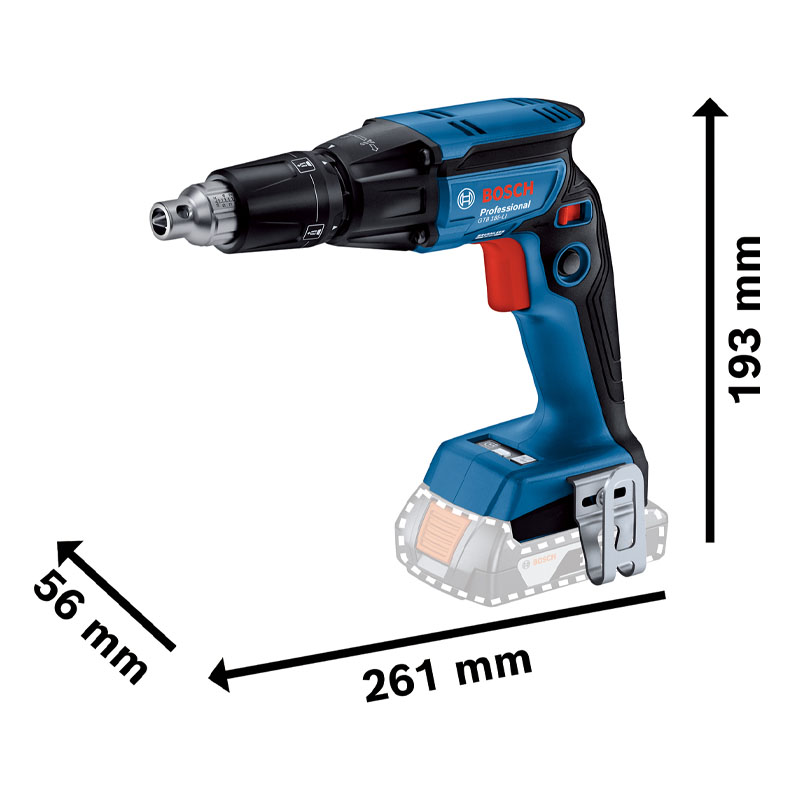 Masina de insurubat gips-carton BOSCH cu acumulatori 18V 2x 2.0Ah, PRO GTB 185-LI