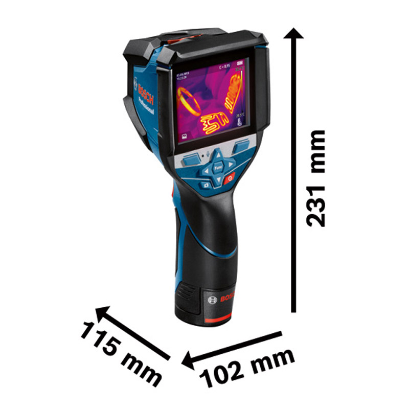 Camera cu termoviziune BOSCH -20°C / +600°C, cu acumulator 12V, 1x 2.0Ah, L-BOXX, PRO GTC 400 C