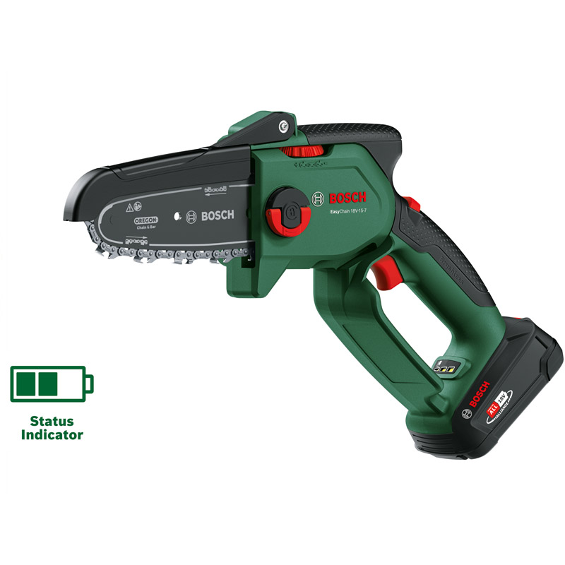 Fierastrau pentru crengi BOSCH EasyChain 18V-15-7 cu acumulatori 18V 2.5Ah, sina 15 cm, 1.1 mm