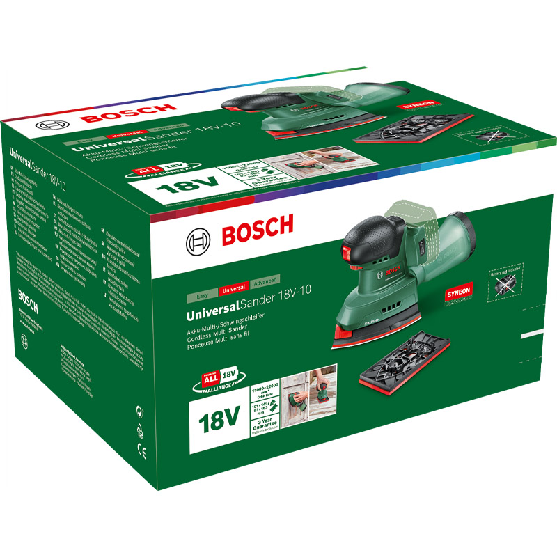 Slefuitor cu acumulatori 18V si vibratii, BOSCH UniversalSander 18V-10
