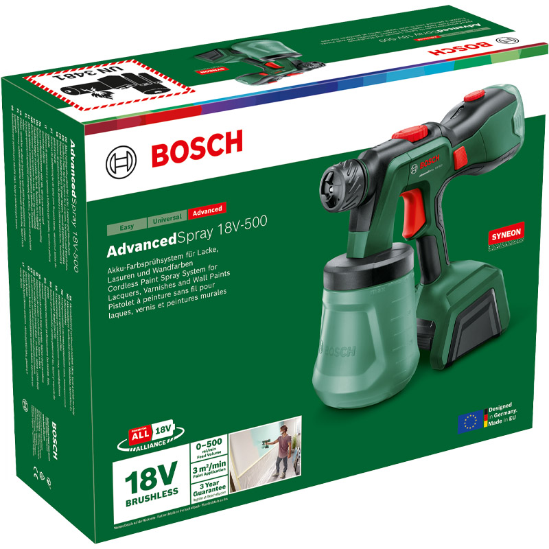 Pistol de vopsit BOSCH AdvancedSpray 18V-500, 1.2 l