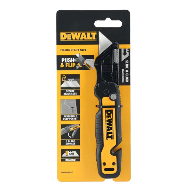 Cutit (cutter) utilitar profesional DeWalt, cu lama trapezoidala, 19 mm