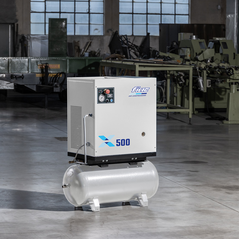 Compresor profesional cu șurub FIAC X500/100 cu inverter - 10 bar, 498 l/min