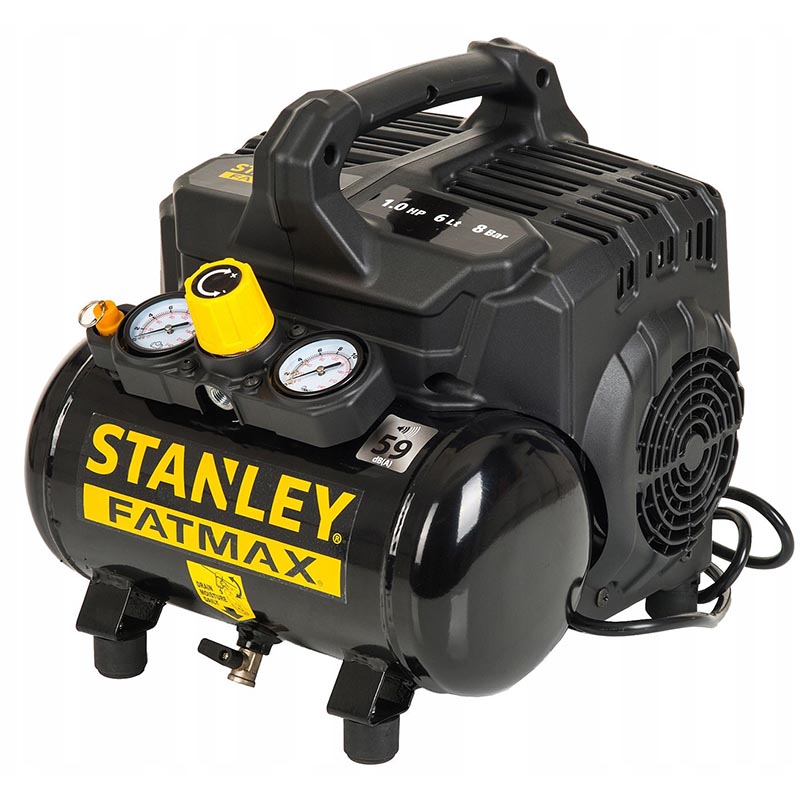 Compresor silentios fara ulei, 6l, 105l/min, 8bar, silentios, FATMAX 101/8/6