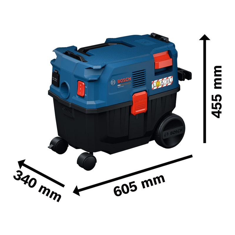 Aspirator industrial compact cu aspiratie continua BOSCH PRO GAS12-25LS, functie de suflare