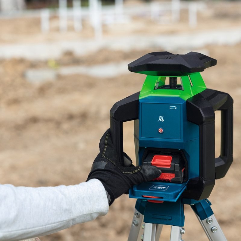 Nivela laser rotativa BOSCH PRO GRL18V-3-31G, max. 300m, verde, L-BOXX