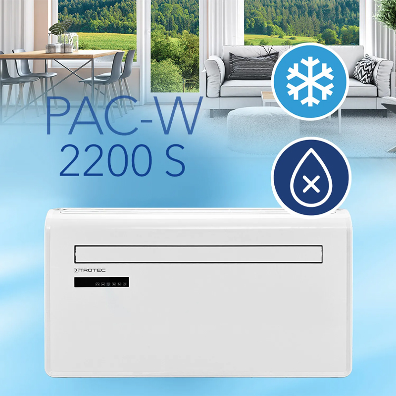 Aparat de aer conditionat de perete Trotec, PAC-W2200S, 2.2 kW, 500m³/h