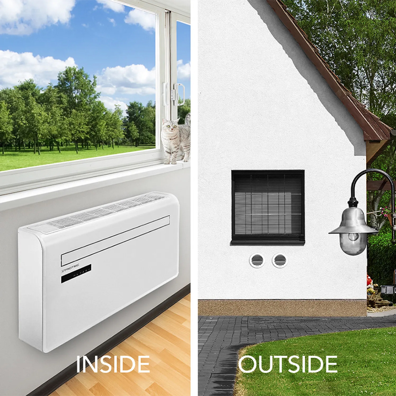 Aparat de aer conditionat de perete Trotec, PAC-W2200S, 2.2 kW, 500m³/h