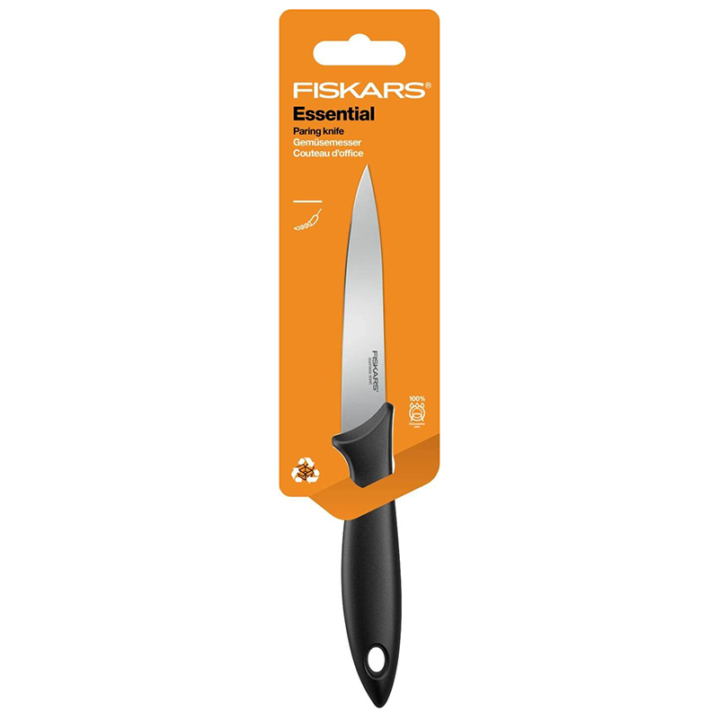 Cutit pentru legume, Fiskars, ESENTIAL, lama inoxidabila, 11 cm